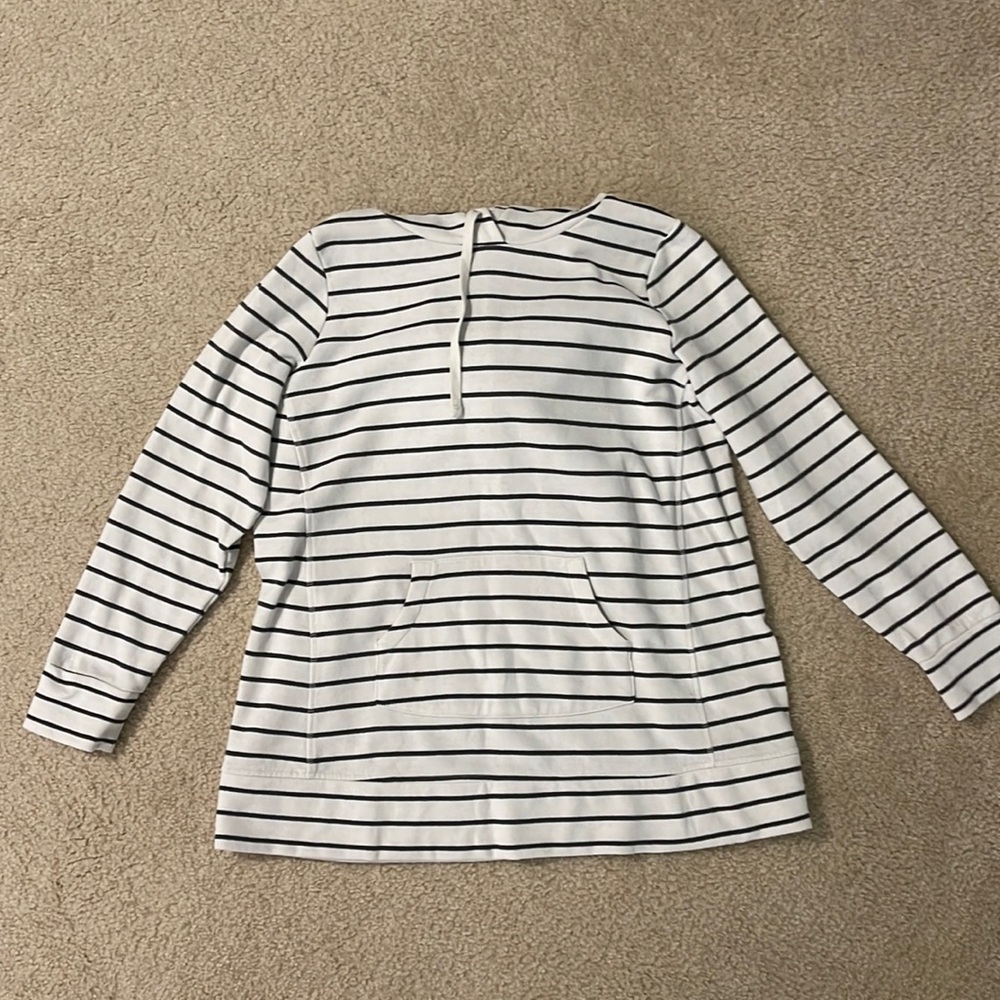 Maternity sweatshirt-gray and white-Large